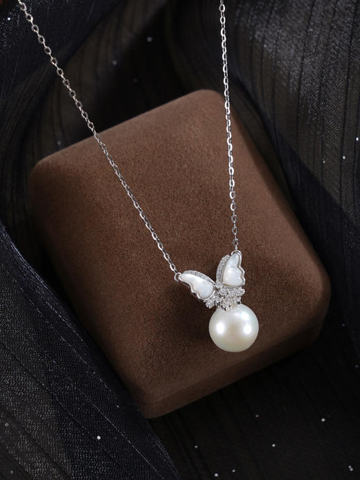 子佩集【蝴蝶女神】银S925珍珠惜王妃套链【MLTL016】10.5mm珠蝴蝶2601 商品图2