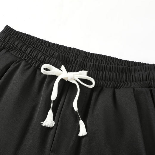 GXG男装25夏季舒适顺滑经典抽绳拼接百搭运动休闲短裤K&C 商品图8