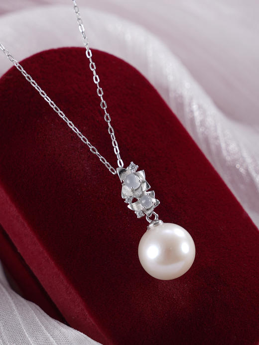 子佩集【念念花开】银S925珍珠惜王妃套链【MLTL030】10mm珠吊球花朵双花2601 商品图4