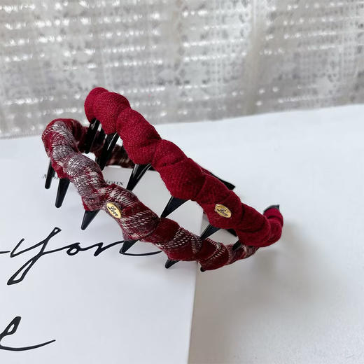 ZY复古红侧标发箍-纪念日百货门店同款169448513 商品图0