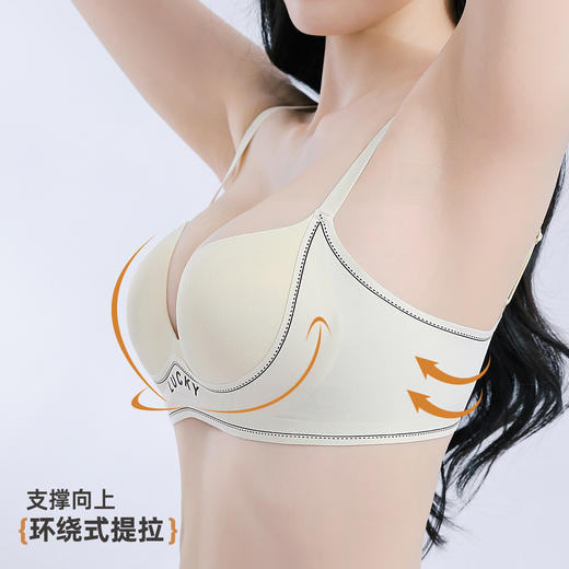 雅黛俪女士文胸小胸聚拢显大上薄下厚手掌杯显大内衣无痕胸罩 商品图5