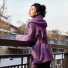 西子/紫玉生烟山羊绒羊毛拉毛翻领带腰带浴袍短款大衣/DYYF0452 商品缩略图1