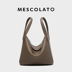 MESCOLATO 菜篮子进口togo牛皮水桶包女士上班通勤手提包