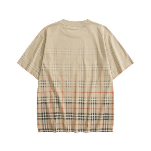 男款棉质渐变格纹短袖T恤zh007 商品图1