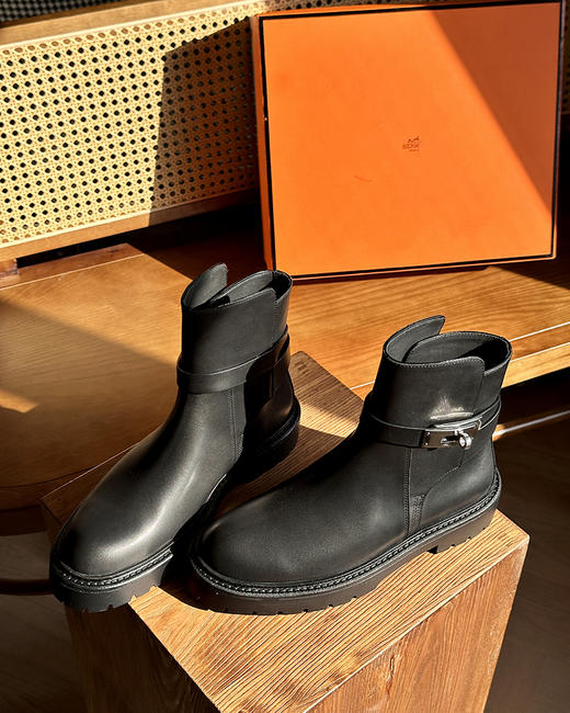 现货 THS-限时 爱马家 女士秋冬经典kelly扣短靴 BZ1279 商品图3