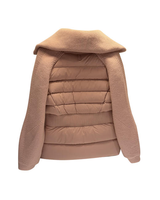 女款羊毛针织拼接收腰羽绒服fe 商品图1