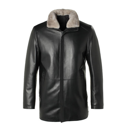 Marco Azzali 黑色皮衣 LM55150A2 商品图0