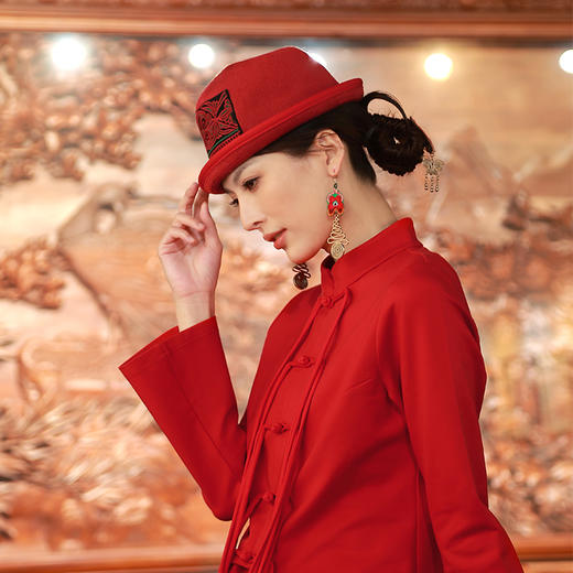 【2026年货节新品】游红绣檐针织礼帽 | 现货加急发 商品图3