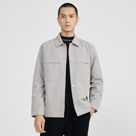 GXG男装春季新品经典翻领外套男士时尚百搭短款夹克K&C 商品图4