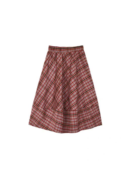 马得工地/MDGDBQ14896/毛呢格子茧形半裙 商品图3