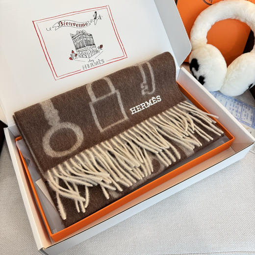 秋冬特惠💰290 爱马仕围巾重磅推荐 羊毛材质非常保暖 商品图7