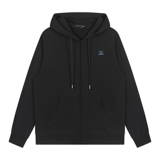 GXG男装【时尚印花】春季潮流拉链抽绳情侣款连帽开衫卫衣K&C 商品图2