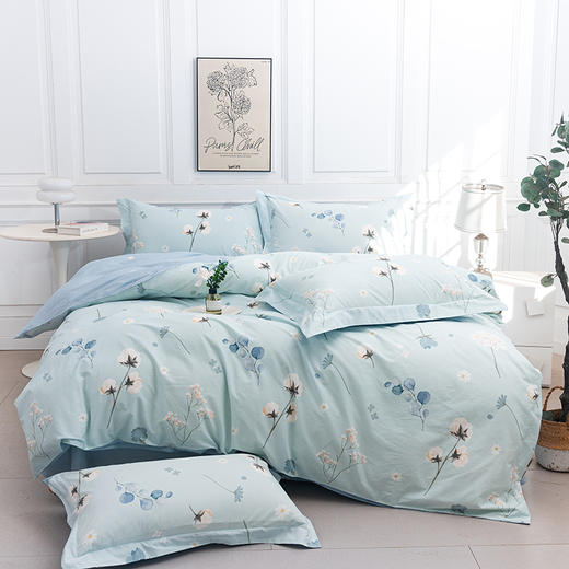 多喜爱 全棉斜纹印花套件四件套 花漾纪/风吟棉语/丁香雨露/绿嘢/卡皮巴拉【甄选新疆棉】【芬纳诺抗菌】【AB版设计】【宽边枕袋】柔软亲肤 吸湿透气 耐洗耐磨 不易褪色 商品图4