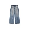 现货 柔焦牛仔 万物皆可搭 做旧阔腿牛仔裤 商品缩略图0