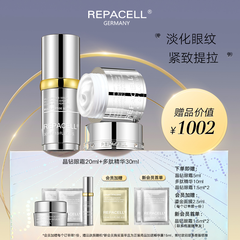 REPACELL瑞铂希德国【晶钻眼霜20ml+多肽精华30ml】