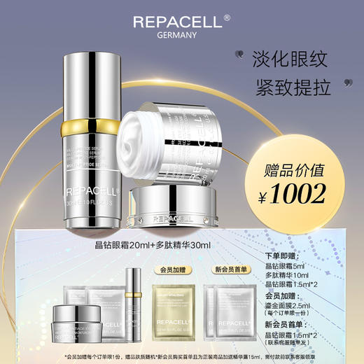 REPACELL瑞铂希德国【晶钻眼霜20ml+多肽精华30ml】 商品图0