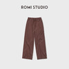 ROMI STUDIO100%棉高密手工挑边宽松抽绳糯感直筒裤 RWCAX87437 商品缩略图0