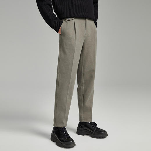 GXG男装秋季日常简约休闲长裤男士百搭直筒裤K&C 商品图1