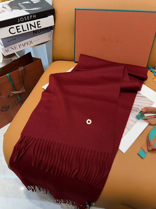 秋冬特惠💰460 诺悠翩雅围巾 经典“水波纹”素色羊绒围巾 商品图4