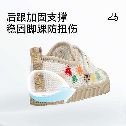 泰兰尼斯春季新款学步鞋男童女童宝宝鞋子防滑包头板鞋轻便儿童鞋T02T6A8572 商品图3