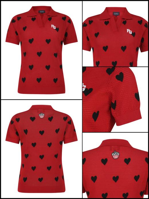 PG家新款女士针织短袖上衣来啦！🇰🇷球星同款，本季最新款，很青春活力💖洋溢的设计，还是一如既往充满细节的可爱!!穿上太有少女感了！面料是高支弹力纱线，柔软舒适又透气！ 商品图1