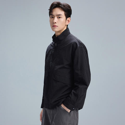 GXG男装25秋季时尚潮流简约翻领夹克宽松舒适百搭休闲男士外套K&C 商品图3