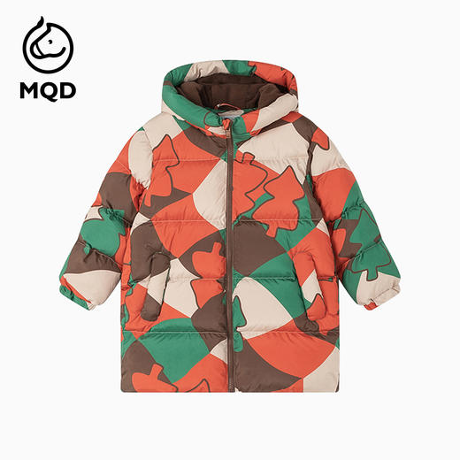 【秒1】【MQD】男童冬季满印趣味艺术花版连帽羽绒服 商品图4