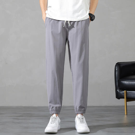GXG男装【凉爽透气】夏季时尚简约透气舒适男士束脚休闲长裤K&C 商品图9