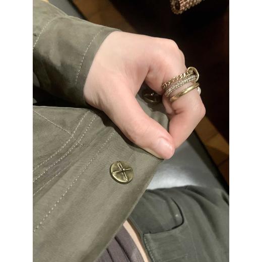 现货  复古胶片 做旧甜酷感 短款夹克外套 商品图3