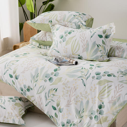 多喜爱 全棉斜纹印花套件四件套 花漾纪/风吟棉语/丁香雨露/绿嘢/卡皮巴拉【甄选新疆棉】【芬纳诺抗菌】【AB版设计】【宽边枕袋】柔软亲肤 吸湿透气 耐洗耐磨 不易褪色 商品图12