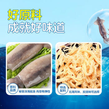 自然派炭烧鱿鱼丝70g*2袋微辣即食深海鱿鱼海味休闲零食办公室零食 /休闲食品 /海味零食 /鱼零食 商品图1