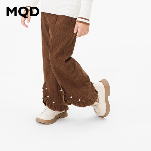 【秒3】【MQD】女童冬季甜美可爱花边休闲针织长裤 商品图3
