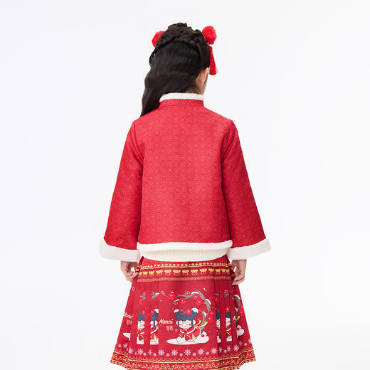 【秒1】【MQD】女童冬季新年喜庆国潮马面裙立领套装 商品图2
