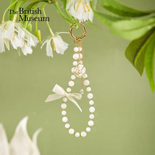 大英博物馆 欧洲文化艺术系列 白色山茶花 贝母手机链 商品图0