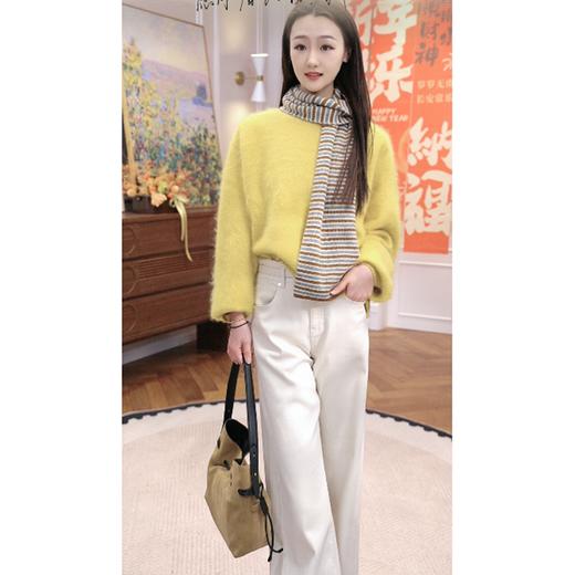 火桐hooton 梵高画笔 2026春款山羊绒拉绒圆领套头衫85839 商品图6