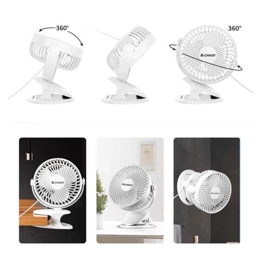 志高小风扇USB充电台夹扇办公室桌面小型家用宿舍电风扇便携式 商品图3