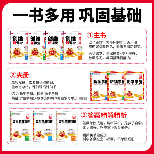 2026春创维新课堂1-6年级(下册)语/数/英/科学同步课时练 商品图4
