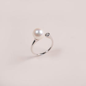日韵凝光系列S925银 Akoya珍珠戒指 9-9.5mm