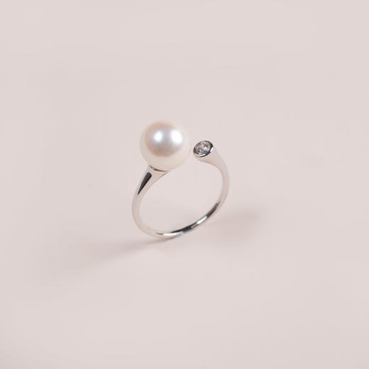 日韵凝光系列S925银 Akoya珍珠戒指 9-9.5mm 商品图0