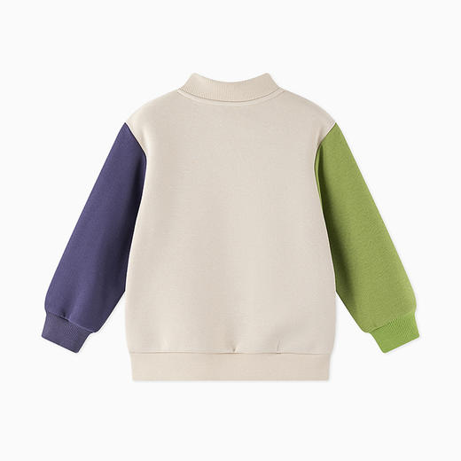 【特】【MQD】男小童冬潮酷清新撞色贴布绣半高领卫衣 商品图2