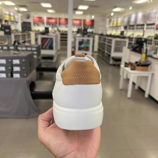 到手价999元 Ecco爱步限时特价款，男士白色牛皮休闲鞋柔酷SOFT 美国代购，无中文标签，介意慎拍 商品图5