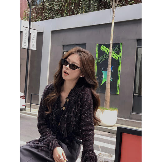 现货 微醺流苏 初春氛围感 杂色编织毛衣 商品图0