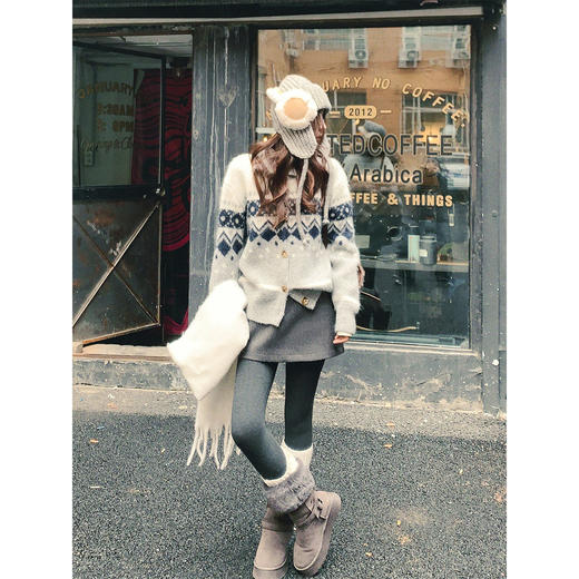 <曾小咸推荐>现货秒杀 ！微信超特价！费尔岛翻领毛衣开衫 日常199.99 立减110 秒杀89.99！！ 商品图2