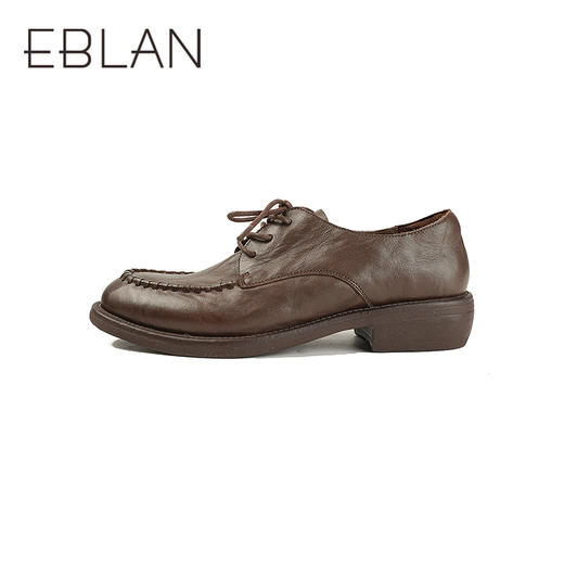 【上新】伊伴2026春季系带乐福鞋牛津鞋雅痞风编织细节牛津鞋B26162601 商品图1