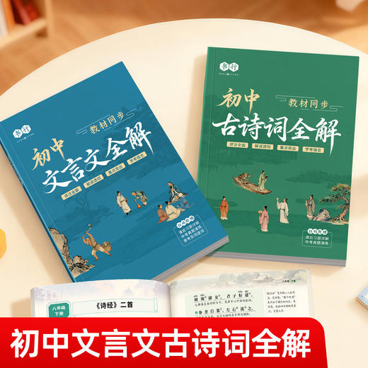 书行2026初中必背古诗词文言文全解七八九年级中考教辅同步教材常考文言文通用87首古诗词 商品图1