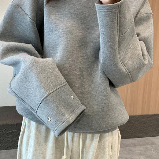 M码现货  "灰巧碎片"舒适休闲感 空气层卫衣 商品图1