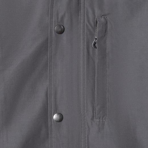 OAS2812SDSA男士秋冬新款痞帅男装韩版简约纯色按扣立领连帽夹克外套百搭 商品图3