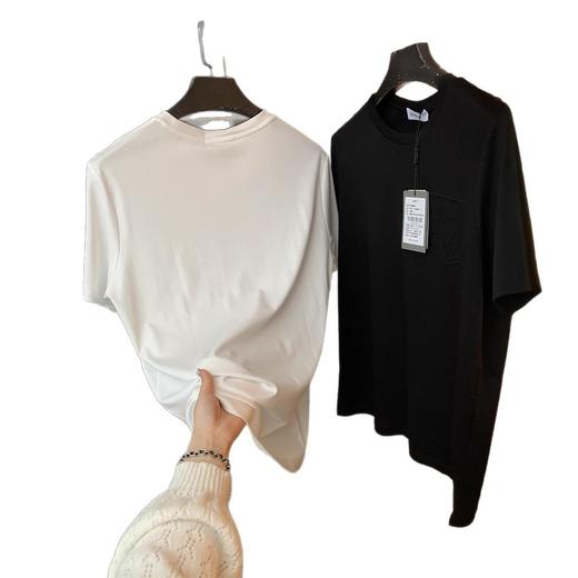 天花板！2026进口液氨丝光P马棉！80支轻奢高端纯色圆领短袖T恤打底男款！ 商品图4