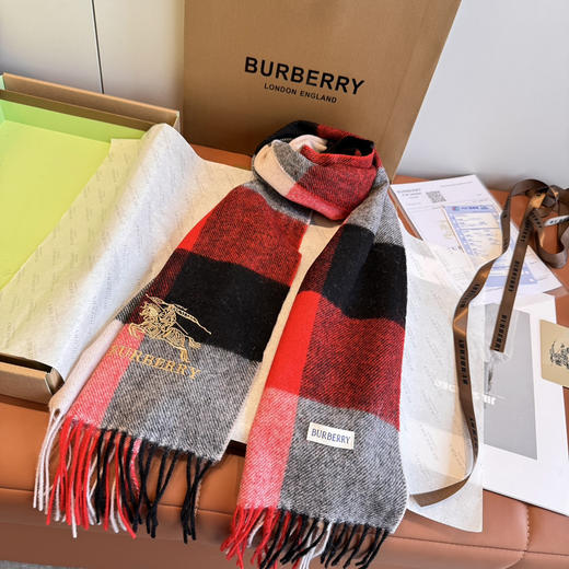 秋冬特惠💰240 巴宝莉围巾 精致的战马刺绣让围巾 商品图0