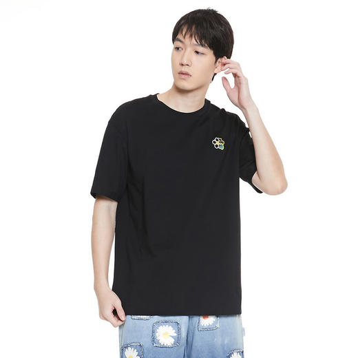 GXG男装夏季时尚简约印花t恤休闲百搭男女同款短袖K&C 商品图3